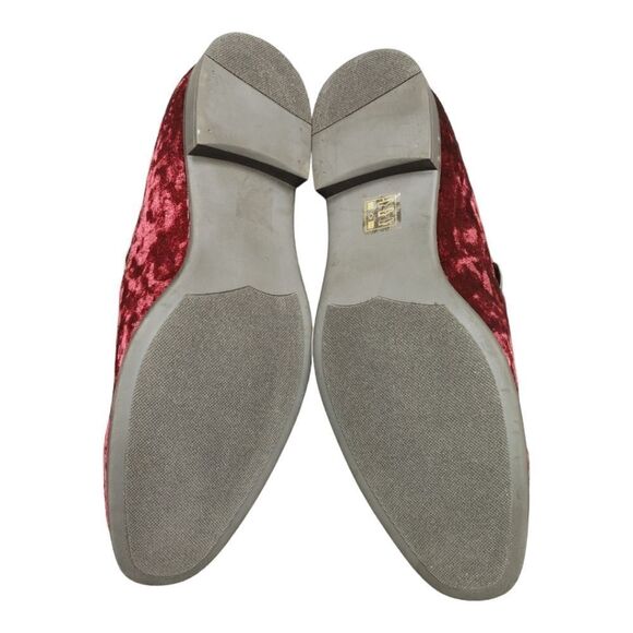MEN'S AMALI HAUSER2 BURGUNDY CRUSHED VELVET SLIP ON DRESS SHOE SIZE 14D. - Picture 6 of 7